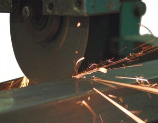 worker cutting metal