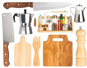 set of kitchen knives
