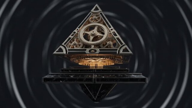 Intricate Pyramid Mechanism,  Dynamic 3D Design