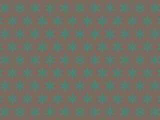 Seamless teal floral pattern, brown background, simple design.