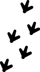 vector illustration of a chicken footprints.