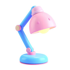 A bright, pastel-colored desk lamp with adjustable arm, perfect for a child's room or study.