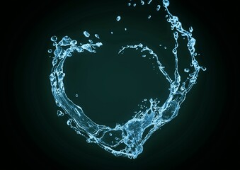 抽象的な青い水しぶきの3dイラスト