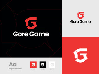 Modern G letter logo design concept for a technology or gaming brand. Bold geometric monogram icon for creative business identity.
