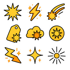 Fototapeta premium Icon sale icons deal shining light sticker discount burst tag vector zip