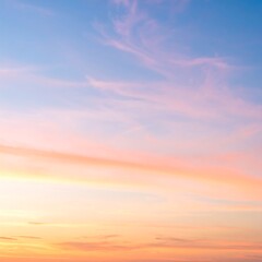 Soft sunset sky with varied hues of pastel colors