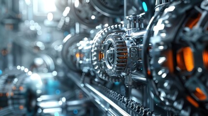 Fototapeta premium Complex industrial machinery