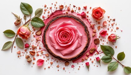 Pink Rose Blossom Arrangement