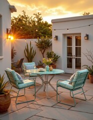 Outdoor Patio at Sunset