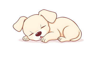  Sleeping Puppy with Floppy Ears