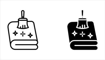 carpet cleaning icon set, Thin linear carpet cleaning, vector illustration on white background.