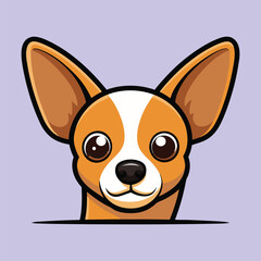 Obraz premium Cute Peeking Chihuahua dog