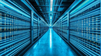 An advanced data center showcasing next-generation technology.