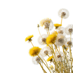 Obraz premium Closeup bouquet of dandelions