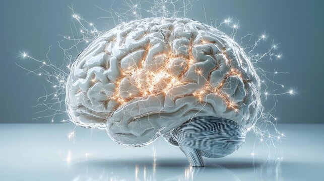 Artistic representation of traumatic brain injury.