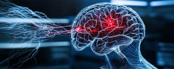 Neurological impact of cerebrovascular incidents illustrated in digital format.
