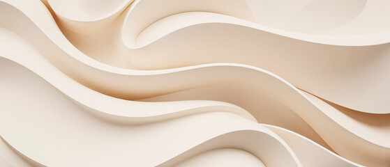 Obraz premium Cream and Beige Wave Pattern Texture