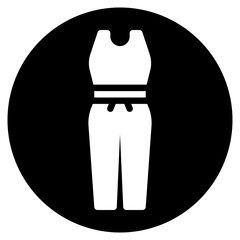 jumpsuit glyph icon