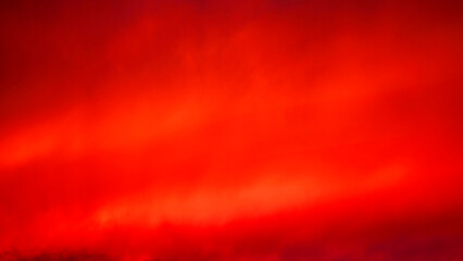 Dramatic sunset over the Green Mountains in Rutland, Vermont, USA, with blazing red and orange...