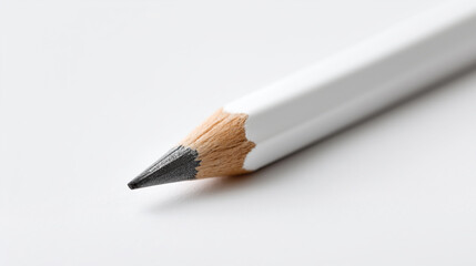 Obraz premium Office and school stationery, a close-up of a classic graphite pencil for study and creative work