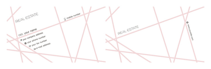 logo, symbol for real estate and business card
