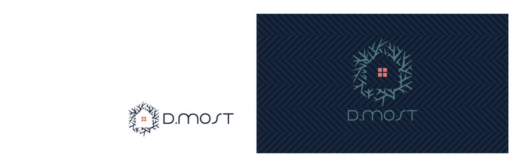 logo, symbol for real estate and business card