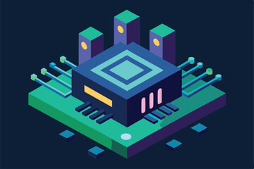 isometric view of a modern building