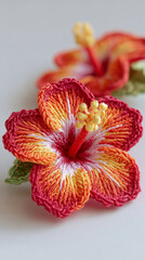 Handcrafted hibiscus flowers artisan workshop crafting showcase bright studio close-up floral artistry