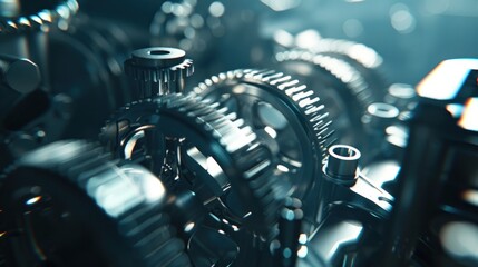Fototapeta premium Complex machinery gears