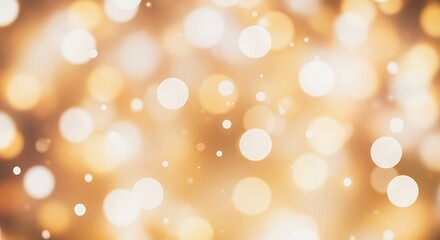 Fototapeta premium Dreamy Bokeh Light Background in Warm Amber and White Tones