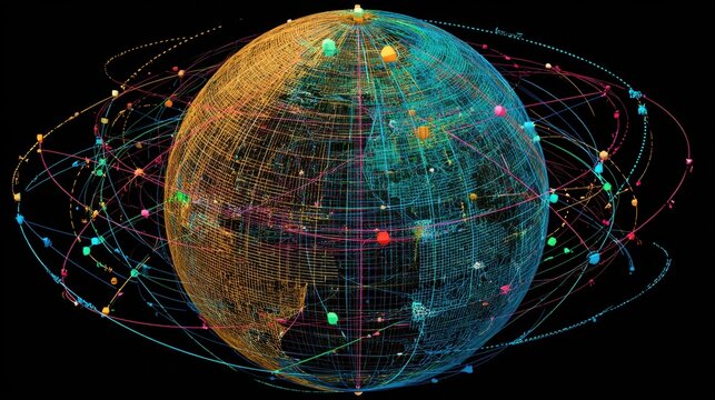 Qubit sphere Bloch sphere rendering showing state vectors and axes on a black background