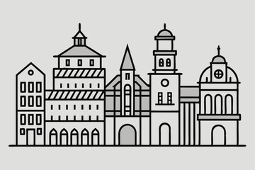 vector illustration of a castle