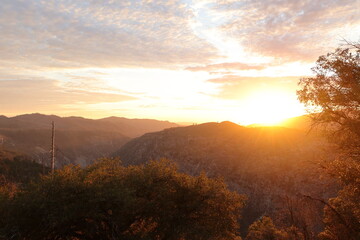 sunset in the mountains