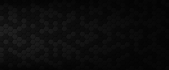 Dark perforated metal background with hexagonal grid pattern and soft lighting gradient. Ideal for tech, industrial, and futuristic design projects.