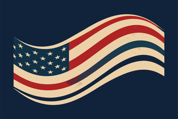 Fototapeta premium vector illustration of american flag