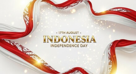 Indonesian independence day banner graphic