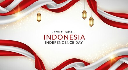 Indonesian independence day celebration background
