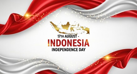 Obraz premium Indonesia independence day graphic design