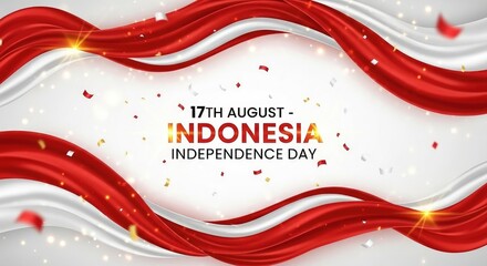 Indonesian independence day celebration banner