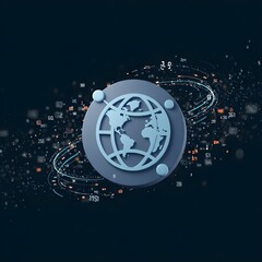 Fototapeta premium 3D virtual icon