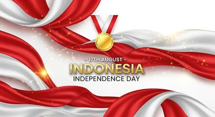 Indonesian independence day celebration graphic