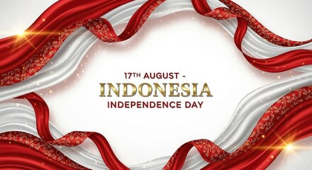 Indonesian independence day celebration graphic design