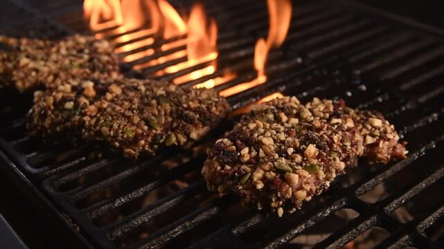 Lomo de cerdo asado con costra de frutos secos &ndash; Receta gourmet en alta calidad