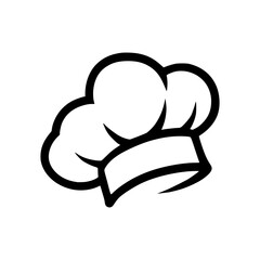 Isolated Chef Hat Outline Icon