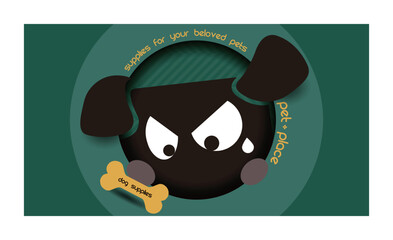 Character,  Symbol and Logo for pet shop