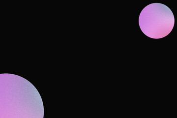 Minimal Gradient Circles on Black Background: Subtle Noise Abstract Design