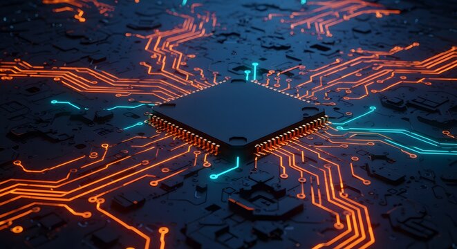 electronic circuit board with processor