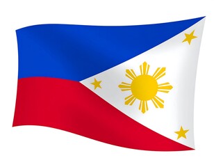 Philippine flag waving