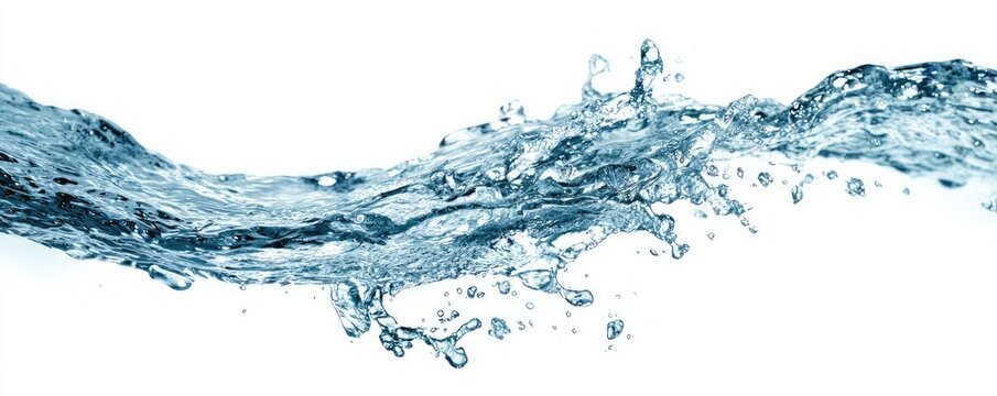 Water splash, dynamic flowing motion