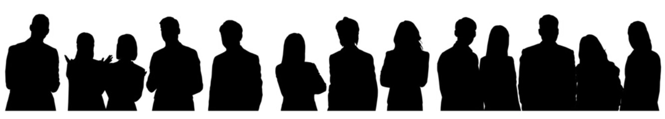 silhouette collection of business people